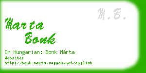 marta bonk business card